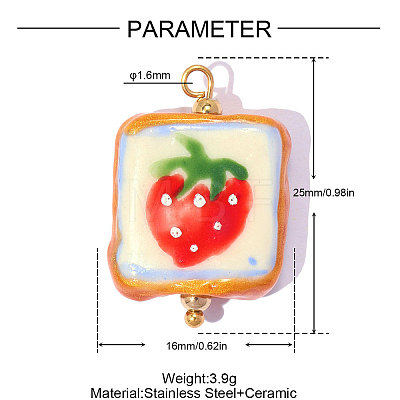 Handmade Porcelain Pendants PR-OY001-11G-1