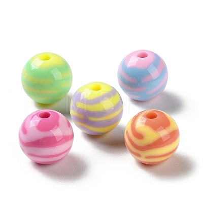 Two Tone Opaque Acrylic Beads SACR-I005-07A-1