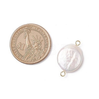 Natural Keshi Pearl Connector Charms PALLOY-JF04188-02-1