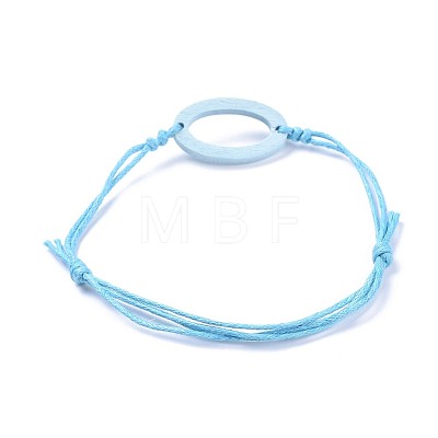 Adjustable Waxed Cotton Cord Bracelets BJEW-JB04293-1