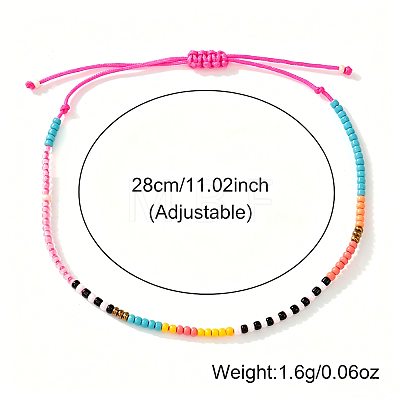 Bohemian Adjustable Glass Seed Beaded Bracelets for Women YP9037-1-1