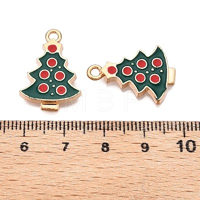 Christmas Theme Alloy Enamel Pendants ENAM-T020-10G-1