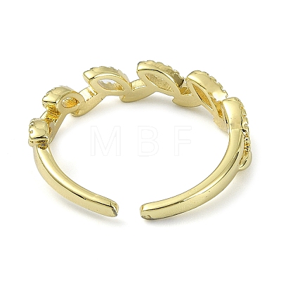 Brass Open Cuff Ring RJEW-B051-18G-1