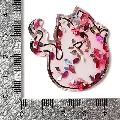 Halloween Double Side Transparent Acrylic Pendants OACR-G041-01B-1