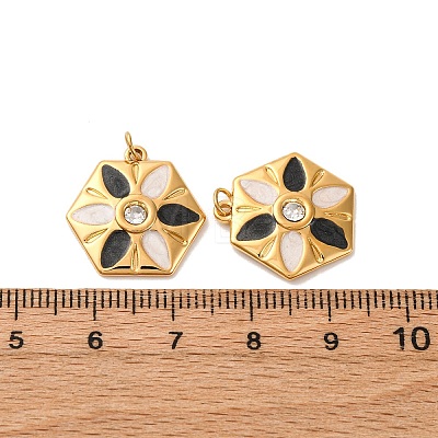 304 Stainless Steel Rhinestone Pendants STAS-U061-14G-01-1