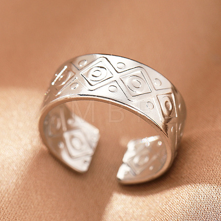 304 Stainless Steel Cuff Rings FS-WGFBCF4-10-1