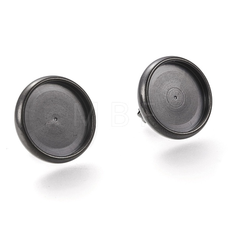 304 Stainless Steel Stud Earring Settings STAS-I162-02E-B-1