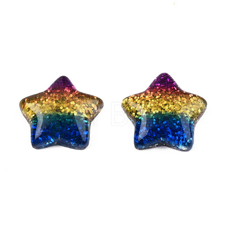 Rainbow Resin Cabochons X-CRES-Q197-46-1
