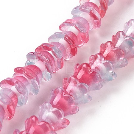 Transparent Glass Beads Strands LAMP-H061-01B-03-1