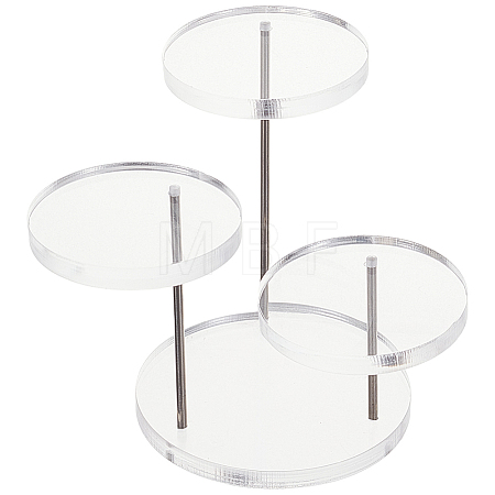 1 Set 5-Tier Round Acrylic Jewelry Riser Stands ODIS-CN0001-06-1
