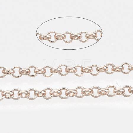 Soldered Brass Coated Iron Rolo Chains CH-S125-08A-RG-1