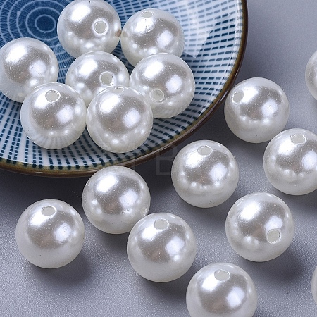 Imitation Pearl Acrylic Beads PL613-22-1