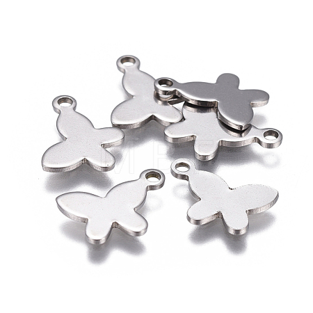 Tarnish Resistant 201 Stainless Steel Stamping Blank Tag Charms X-STAS-F207-24P-1
