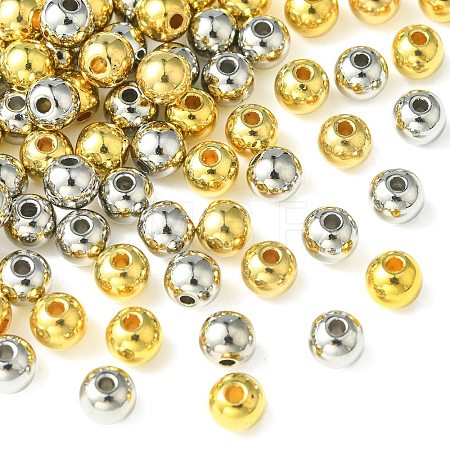 100Pcs 2 Colors CCB Plastic Beads CCB-CJ0001-08-1