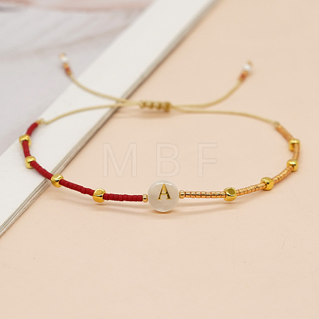 Glass Seed Beads Braided Bead Bracelets TY7987-1-1