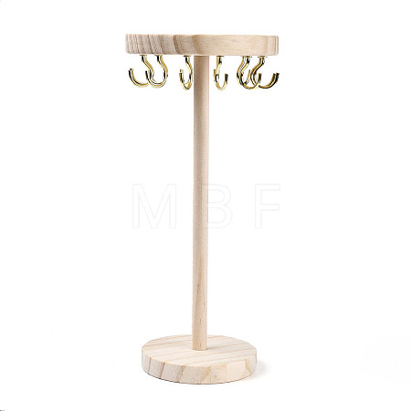 Flat Round Wooden Eyeglasses Organizer Holder ODIS-T002-01A-02-1
