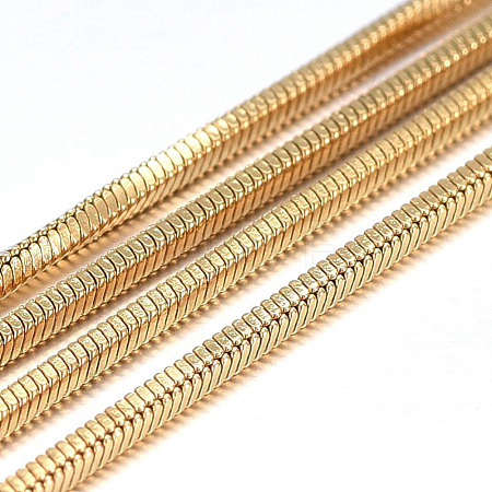 Handmade Ion Plating(IP) 304 Stainless Steel Square Snake Chains STAS-P203-G02-1