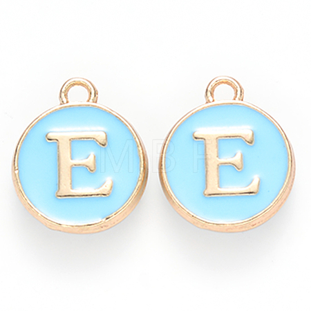 Golden Plated Alloy Enamel Charms ENAM-S118-04E-1