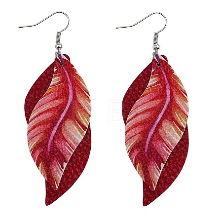 Imitation Leather Dangle Earrings FS-WG7D41A-07-1