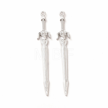 Rack Plating Alloy Big Pendants PALLOY-E025-28P-1