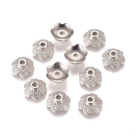 6-Petal CCB Plastic Bead Caps CCB-L011-051P-1