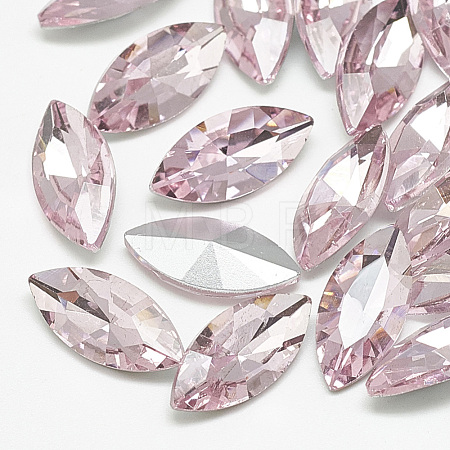 Pointed Back Glass Rhinestone Cabochons RGLA-T083-5x10mm-10-1