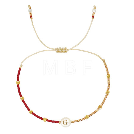 Glass Seed Beads Braided Bead Bracelets TY7987-7-1