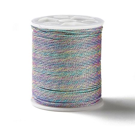 17M Rainbow Color Polyester Sewing Metallic Thread OCOR-E026-08A-1