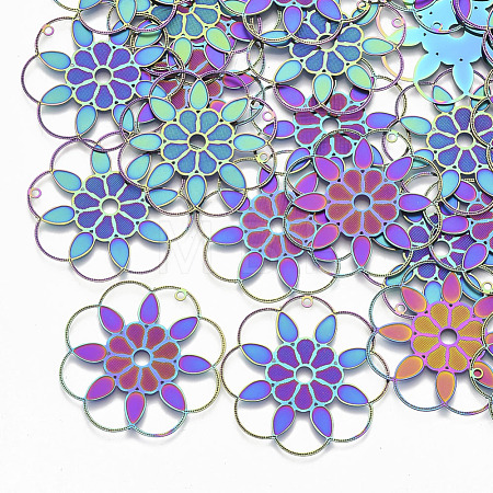 Ion Plating(IP) 304 Stainless Steel Filigree Pendants X-STAS-S108-83-1