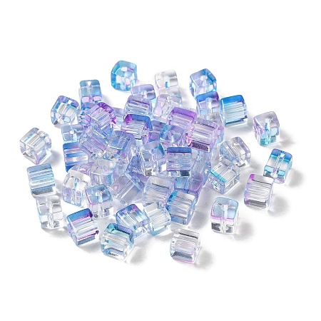 Two Tone Transparent Glass Beads GLAA-NH0001-03F-1