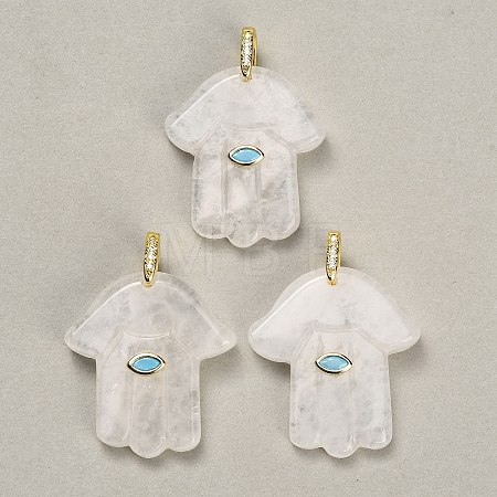 Natural Quartz Crystal Carved Pendants GG-CBA4625-03G-04-1
