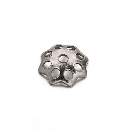 Tarnish Resistant Multi-Petal Flower 304 Stainless Steel Bead Caps STAS-E103-12A-1
