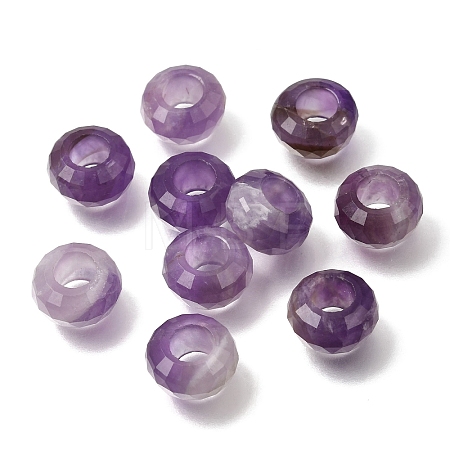 Natural Amethyst European Beads GG-NH0003-A07-1