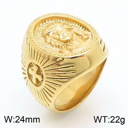 Hip-hop Style 304 Stainless Steel Finger Rings for Men FS-WG74A00-04-1