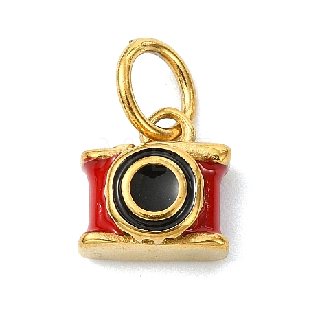 304 Stainless Steel Enamel Pendants STAS-A145-01H-G-1