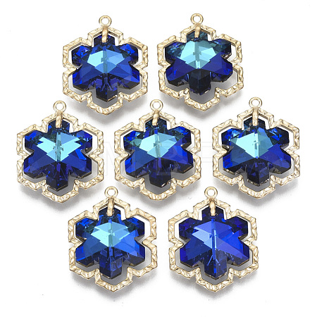 Glass Rhinestone Pendants GLAA-N038-14A-B01-1