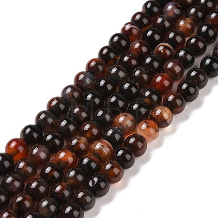 Natural Agate Beads Strands G-D845-02-6mm-1