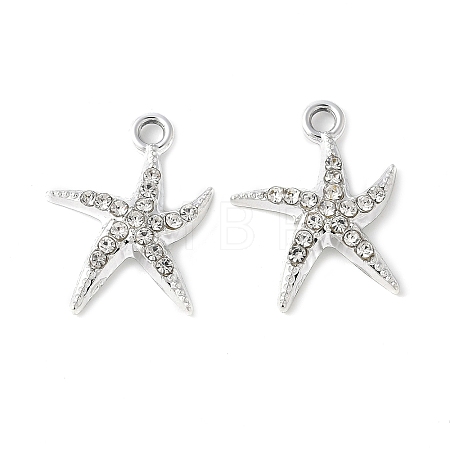 Alloy Crystal Rhinestone Pendants PALLOY-E775-16P-1