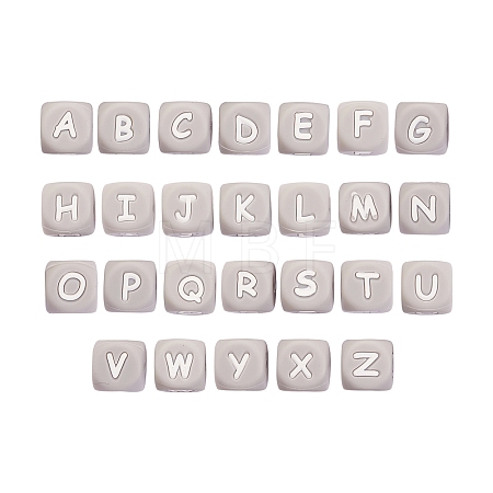 26Pcs 26 Style Silicone Alphabet Beads for Bracelet or Necklace Making SIL-SZ0001-01A-1