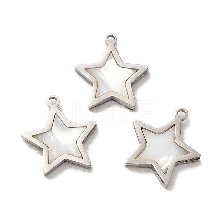 304 Stainless Steel Star Charms STAS-A080-11P-1