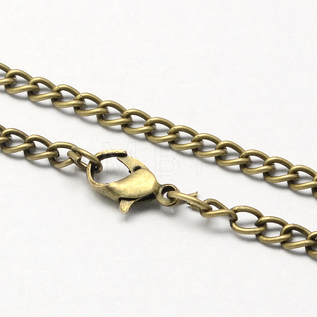 Vintage Iron Twisted Chain Necklace Making for Pocket Watches Design CH-R062-AB-1