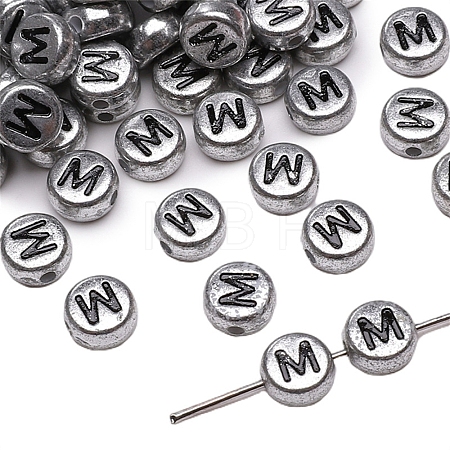 50Pcs Silver Plating Acrylic Beads PW-WG2E8AD-14-1