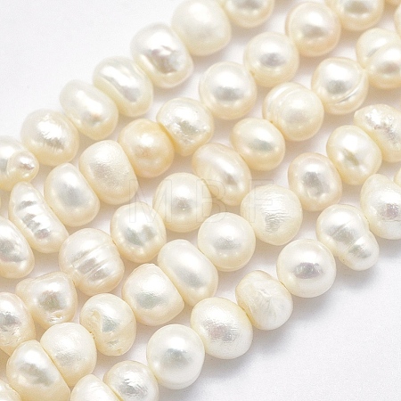 Natural Cultured Freshwater Pearl Beads Strands X-PEAR-F007-50-1