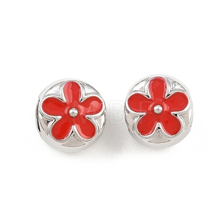 Alloy Enamel European Beads AL-CBAC2D3-21P-01-1