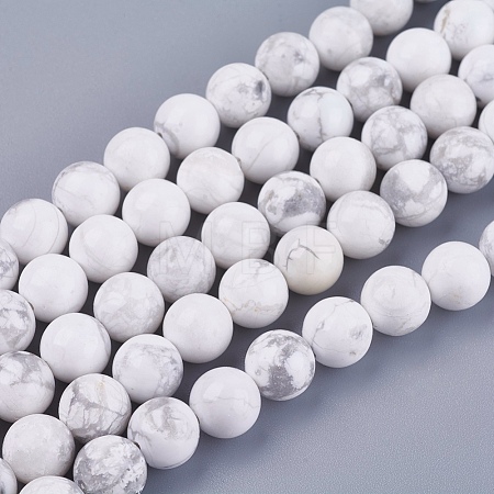Natural Howlite Beads Strands G-I107-8mm-1