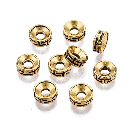 Tibetan Style Spacer Beads TIBEP-S315-46AG-NR-1