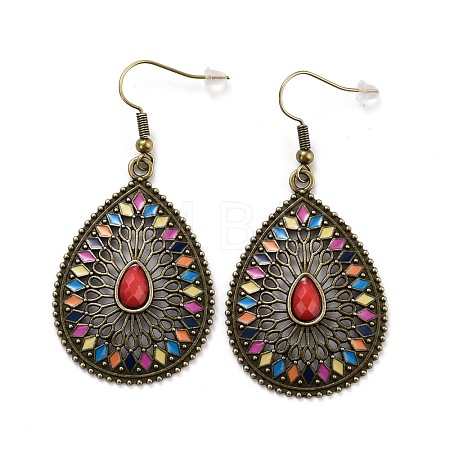 Bohemia Vintage Teardrop Dangle Earrings EJEW-I261-06AB-1