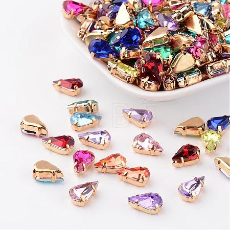 Sew on Rhinestone GACR-A001-8x13-G-1