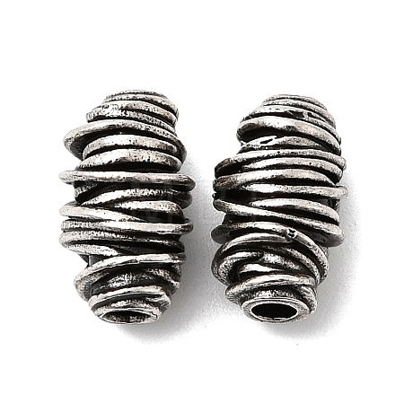Vortex Spiral Brass Beads KK-Z137-18AS-1