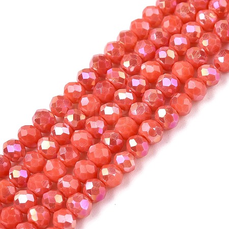 Electroplate Glass Beads Strands EGLA-A044-P3mm-B21-1